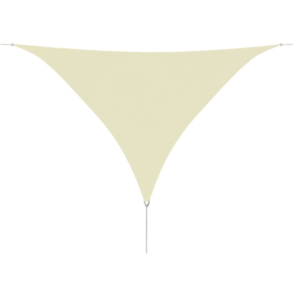 vidaXL Toldo de vela triangular tela Oxford color crema 3,6x3,6x3,6 m