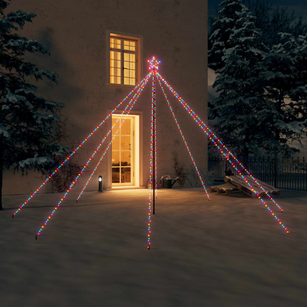 vidaXL Luces de árbol de Navidad interior 576 LED colorido 3,6 m