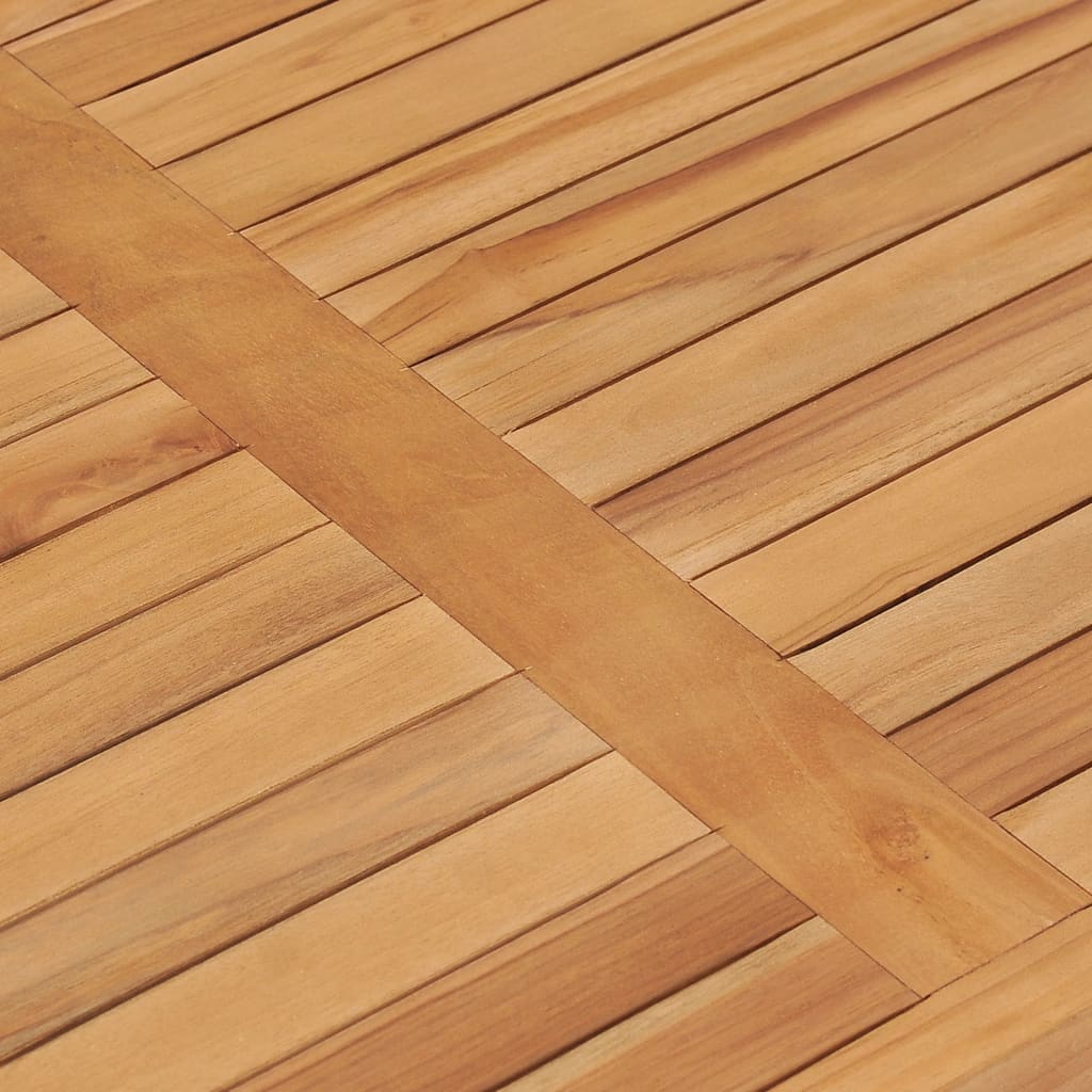 vidaXL Mesa de comedor para jardín madera maciza de teca 120x70x77 cm