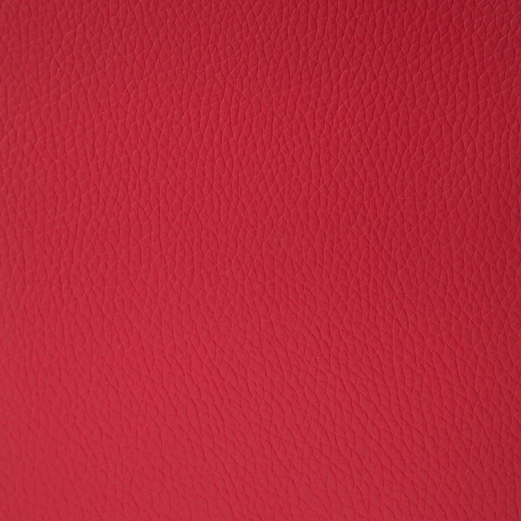 vidaXL Banco con espacio de almacenaje 116 cm cuero sintético rojo