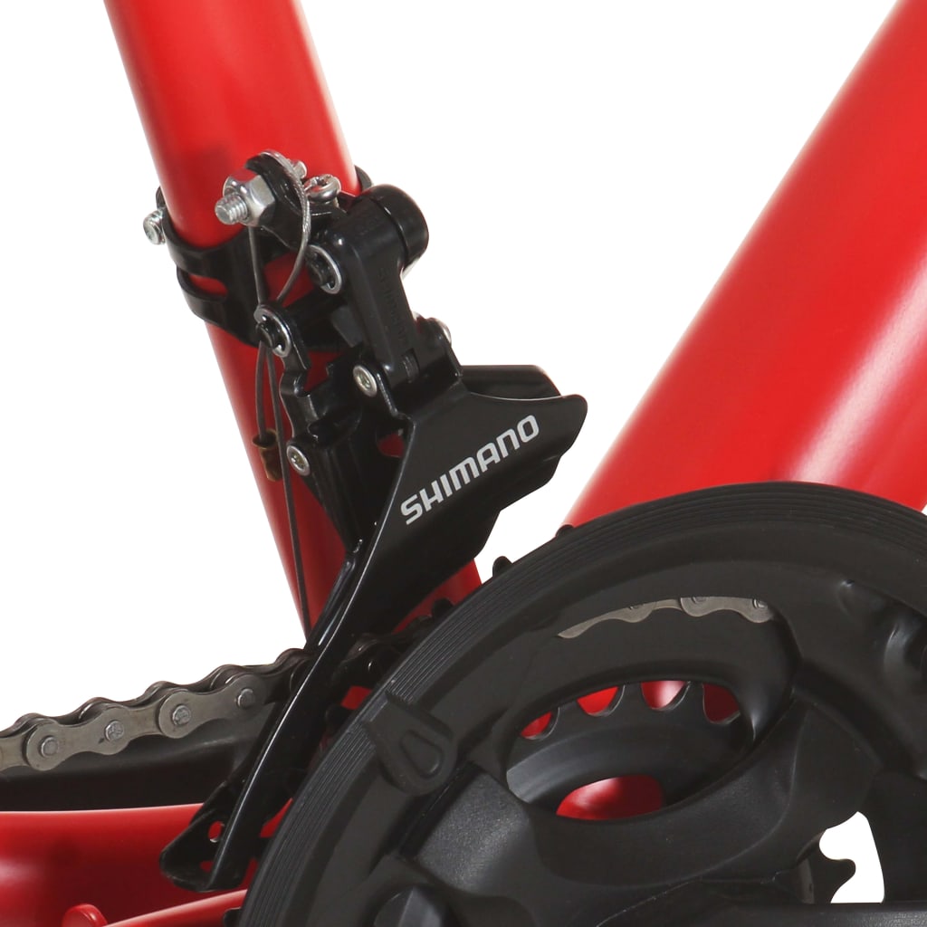 vidaXL Bicicleta de montaña 21 velocidades 26 inch rueda 36 cm rojo