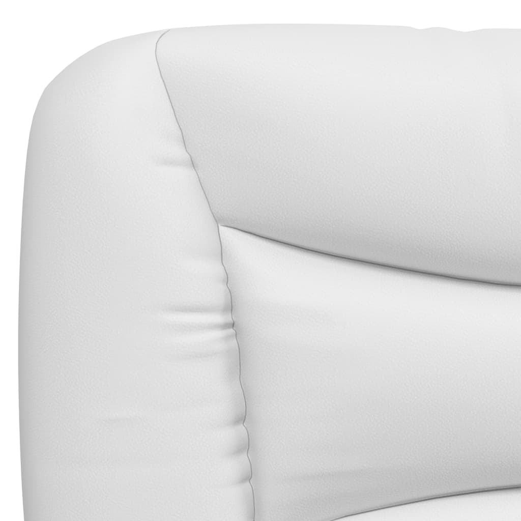 vidaXL Estructura de cama con cabecero cuero sintético blanco y negro