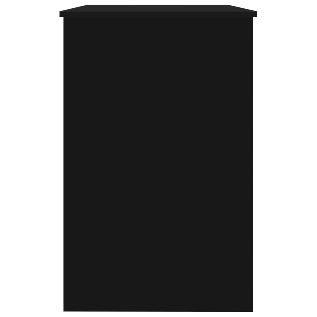 vidaXL Escritorio de madera contrachapada negro 100x50x76 cm