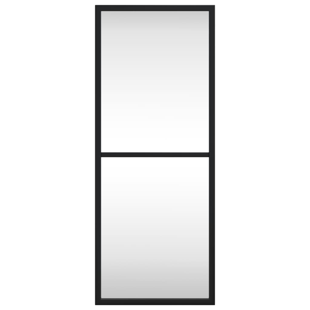 vidaXL Espejo de pared rectangular de hierro negro 20x50 cm