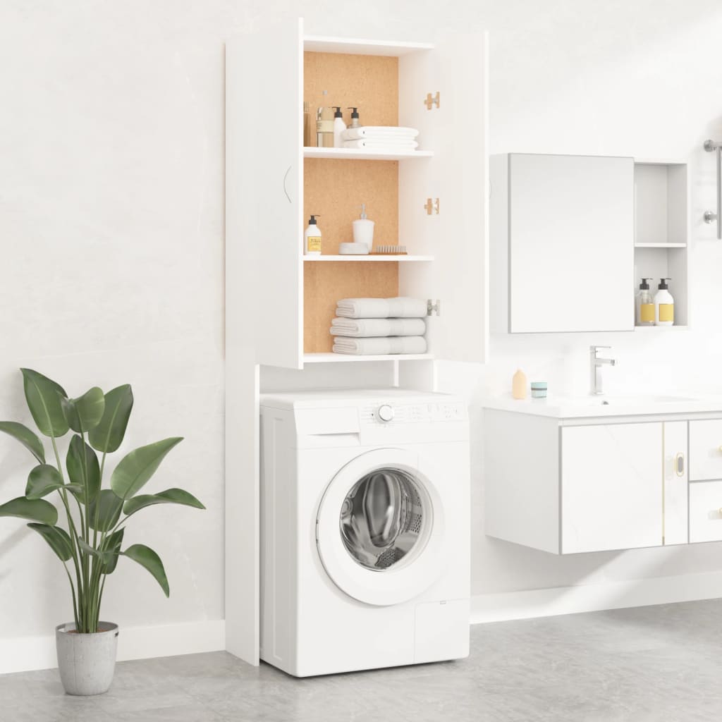 vidaXL Armario de lavadora blanco 64x25,5x190 cm