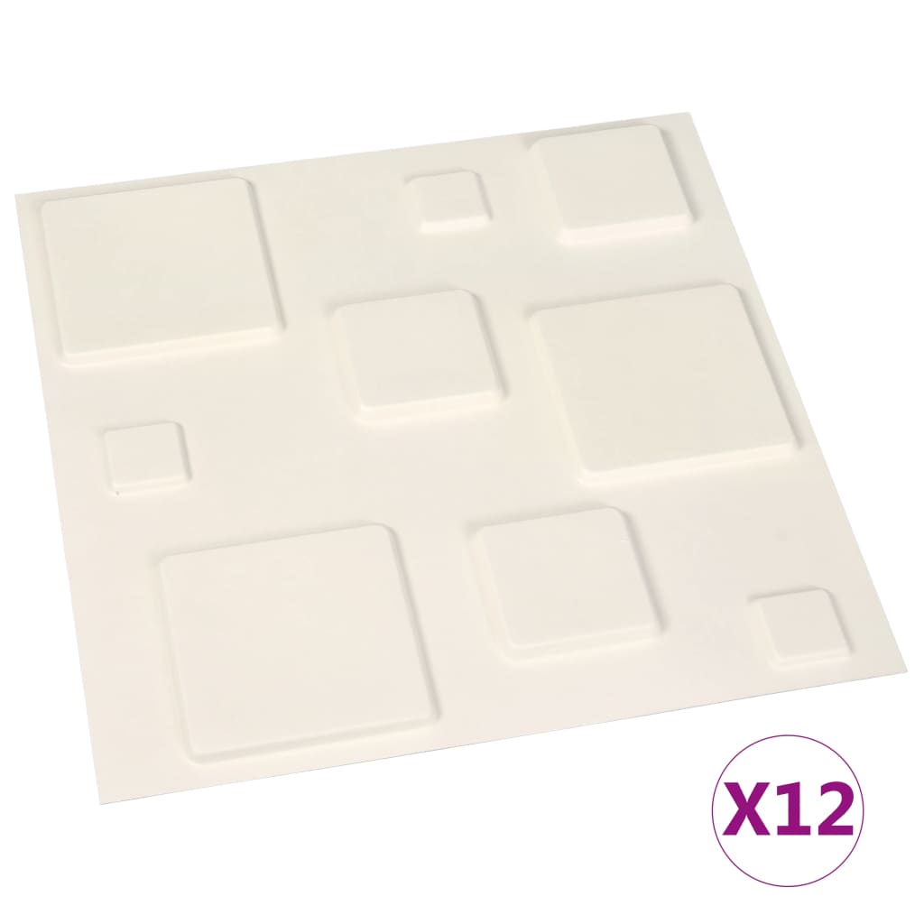 vidaXL Paneles de pared 3D 12 unidades 0,5x0,5 m 3m²