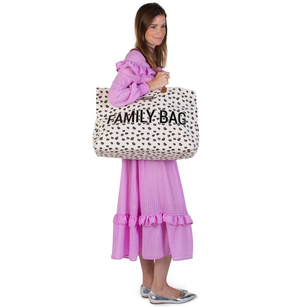CHILDHOME Bolso de pañales Family Bag lona leopardo