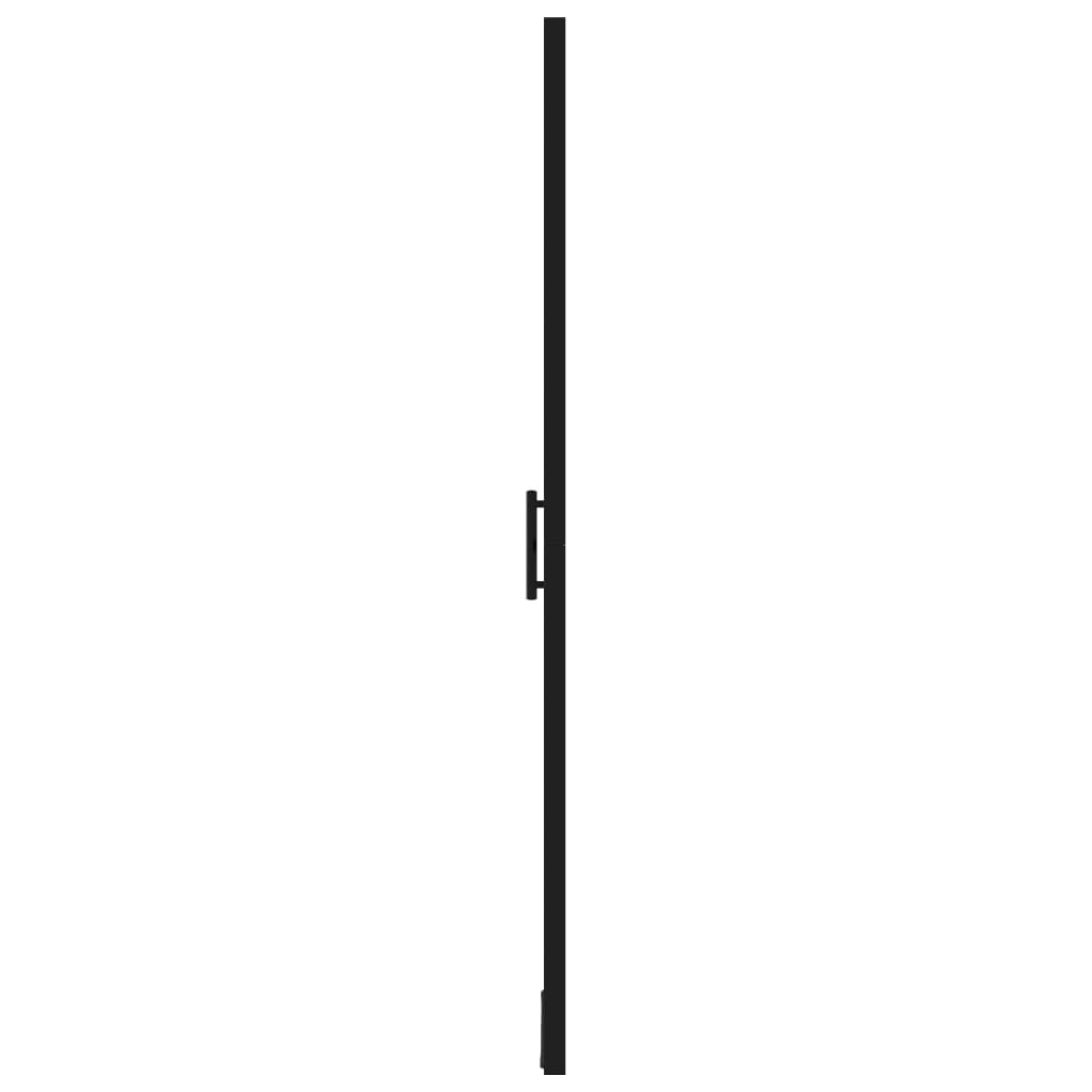 vidaXL Puerta de ducha de vidrio templado negro 91x195 cm