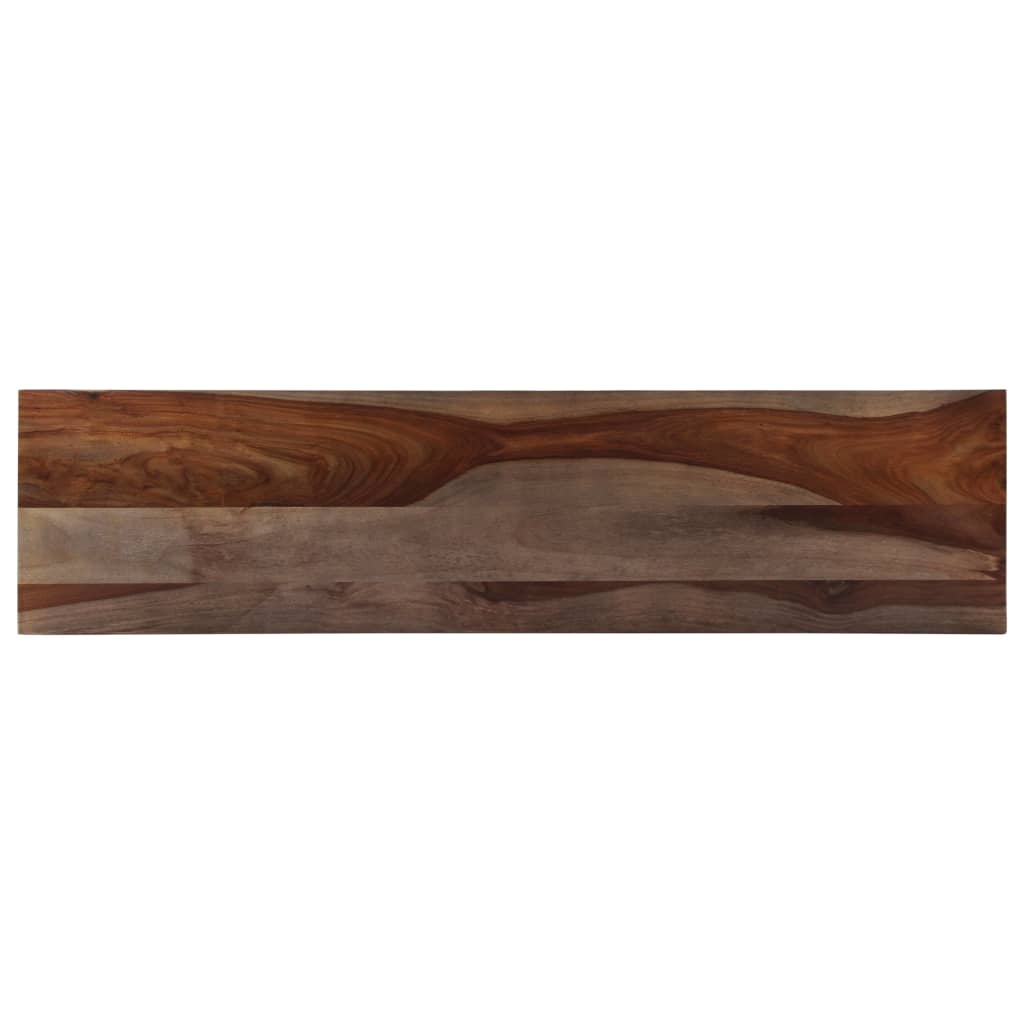 vidaXL Banco de madera maciza de sheesham gris 160 cm