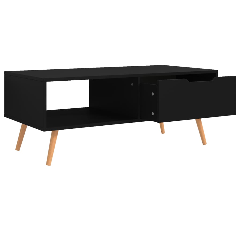 vidaXL Mueble de TV madera de ingeniería negro 100x49,5x43 cm