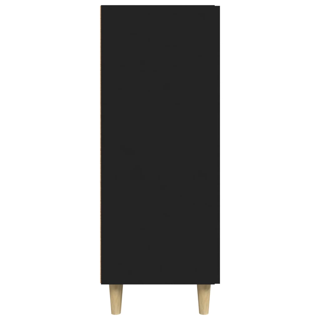vidaXL Aparador de madera contrachapada negro 69,5x34x90 cm