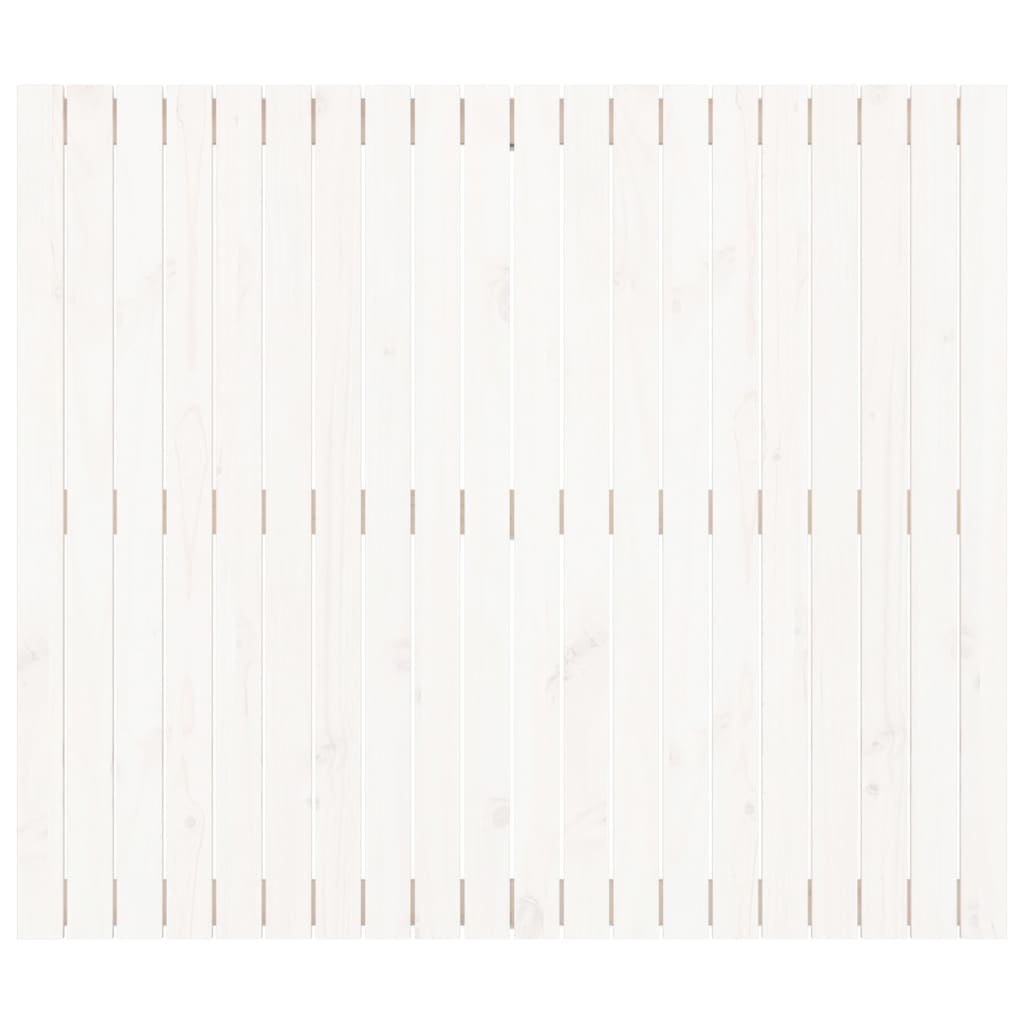 vidaXL Cabecero de cama pared madera maciza pino blanco 127,5x3x110 cm