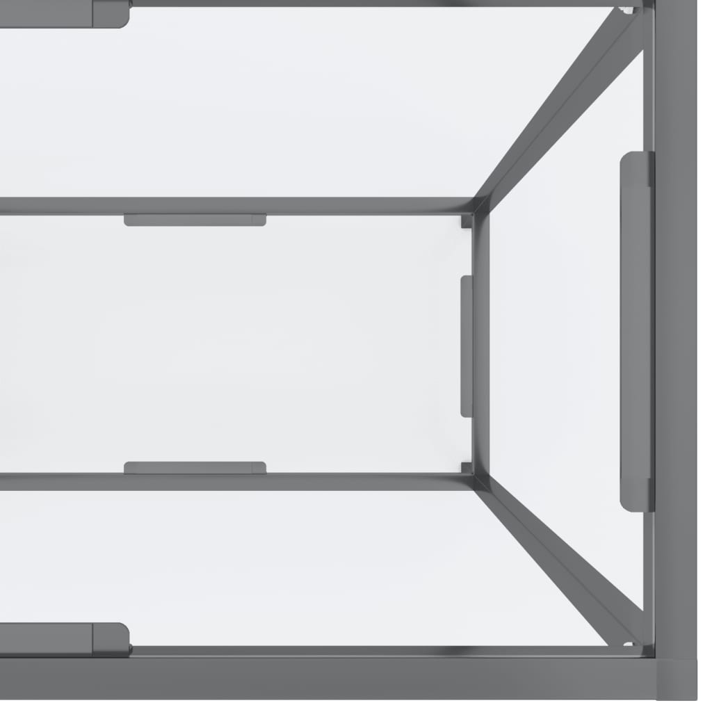 vidaXL Mesa consola vidrio templado transparente 160x35x75,5 cm