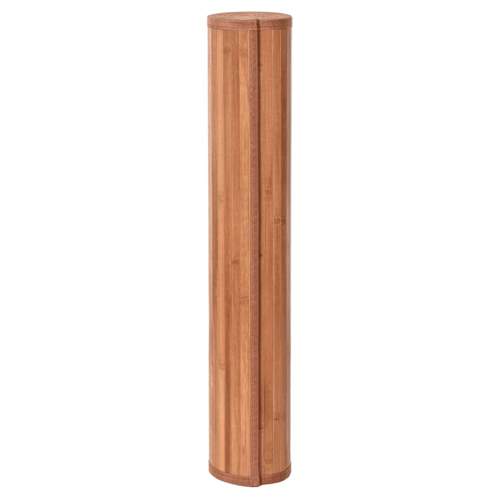 vidaXL Alfombra cuadrada bambú marrón 100x100 cm