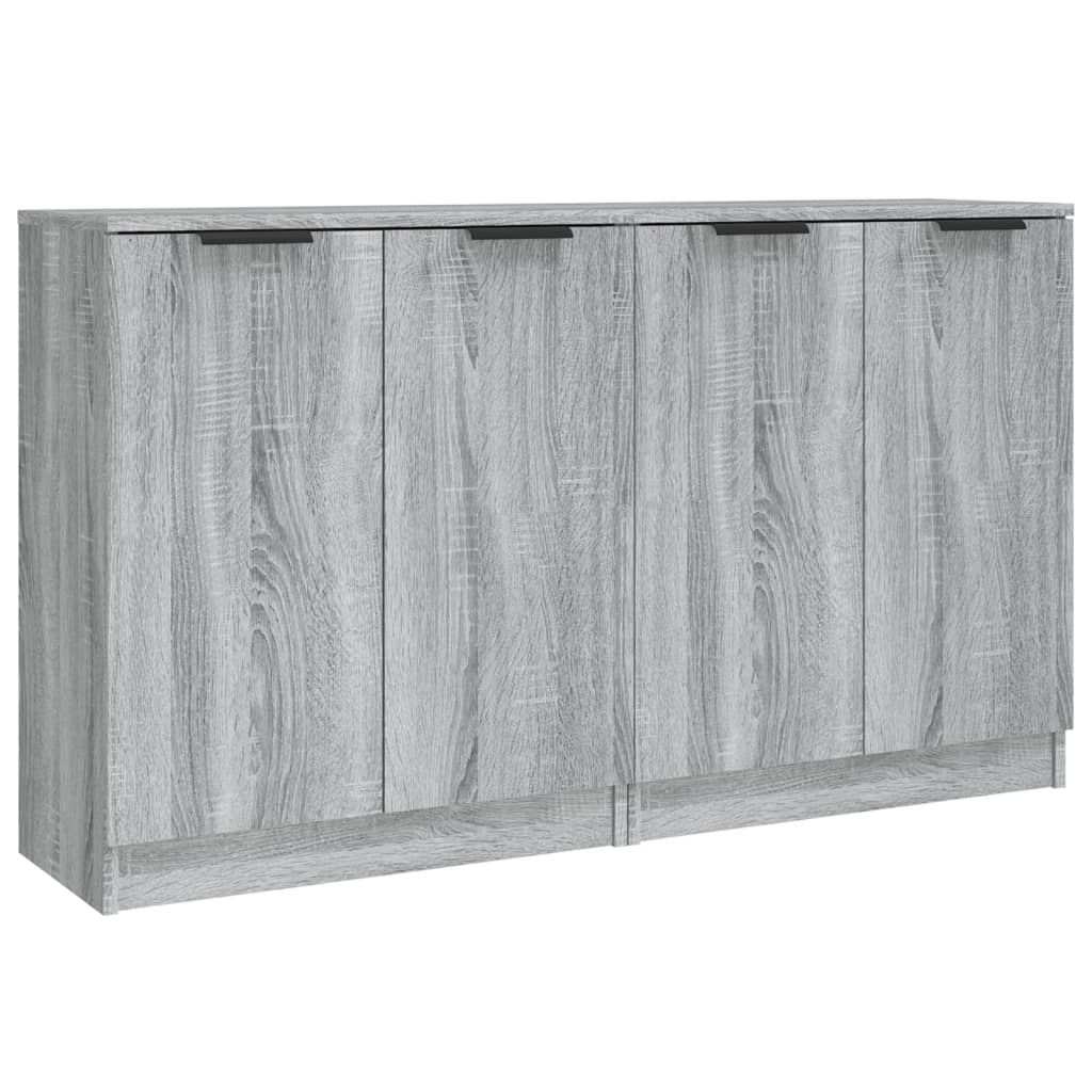 vidaXL Aparadores 2 uds madera contrachapada gris Sonoma 60x30x70 cm
