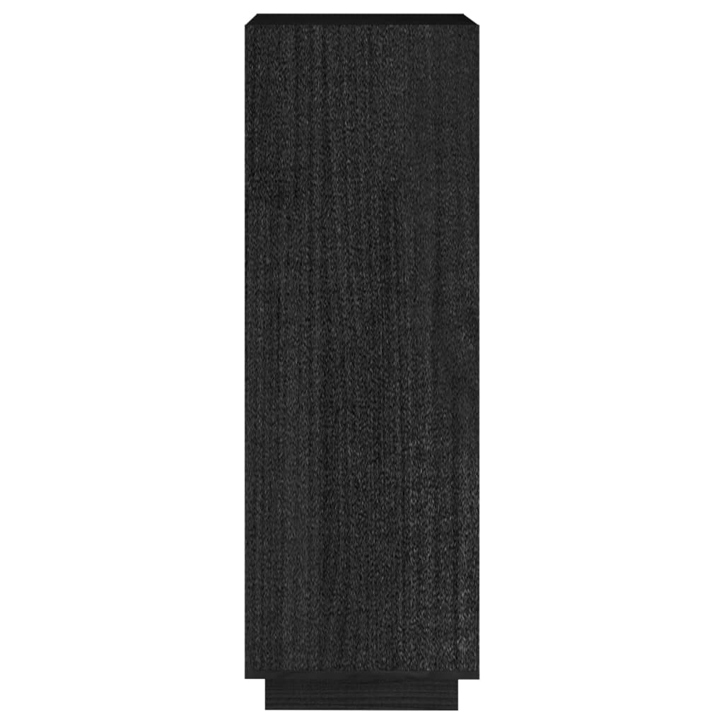 vidaXL Estantería/divisor de espacios madera pino negro 40x35x103 cm