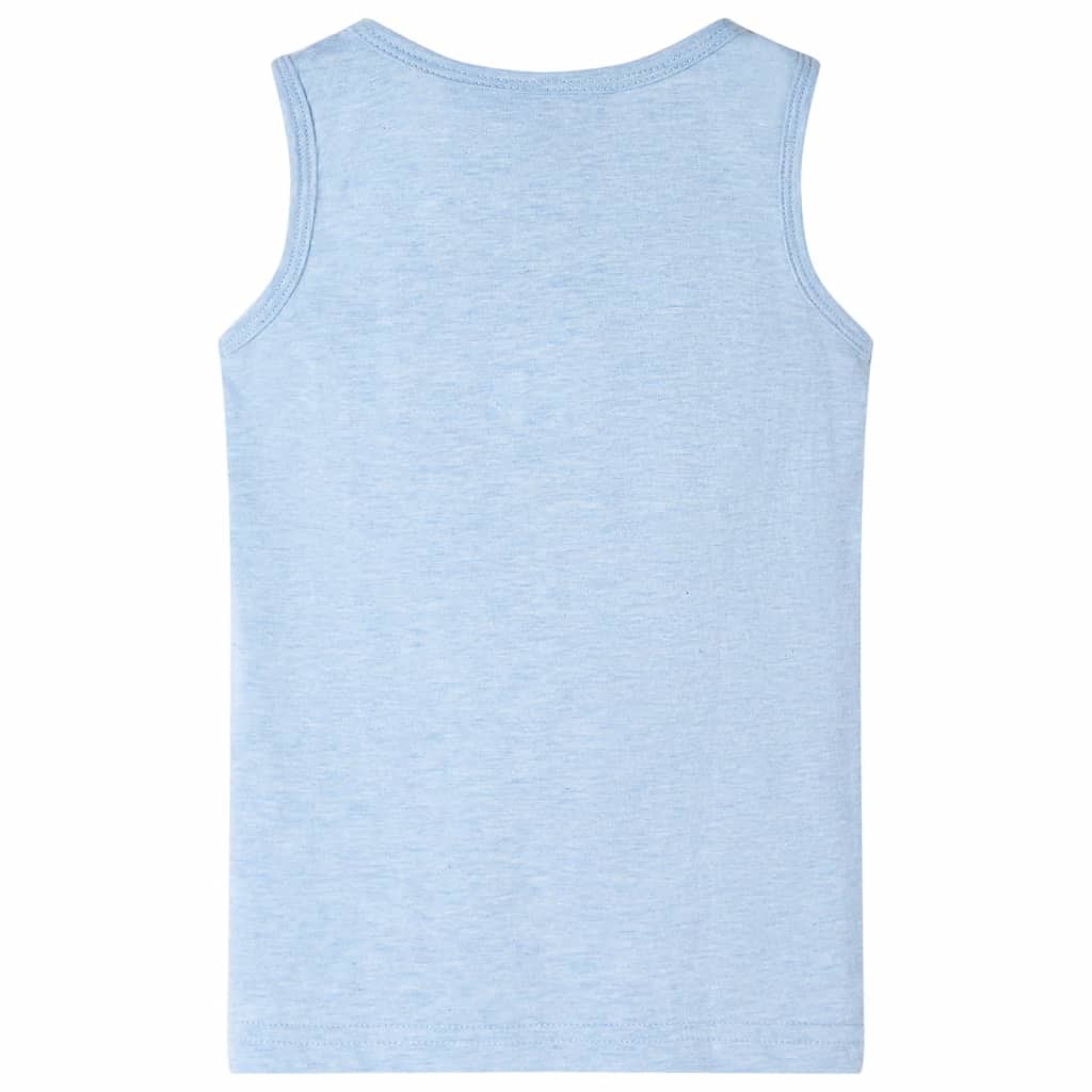 Camiseta de tirantes infantil azul suave mélange 92