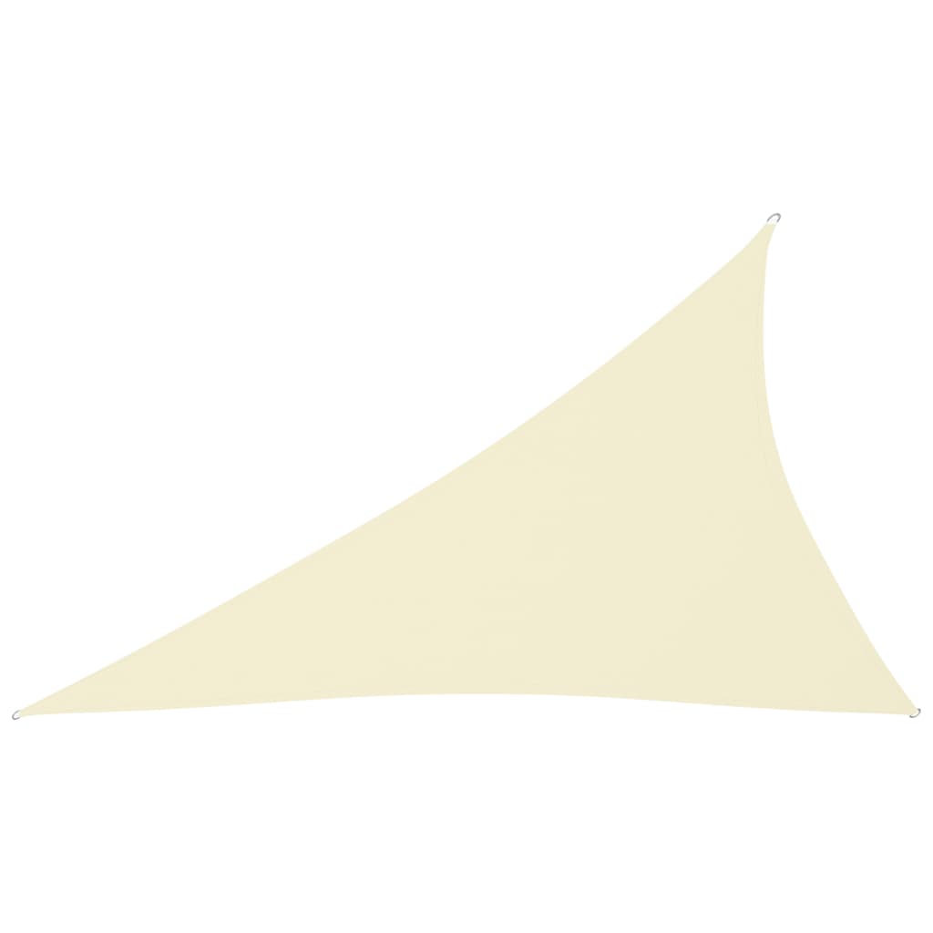 vidaXL Toldo de vela triangular tela Oxford color crema 4x5x6,4 m