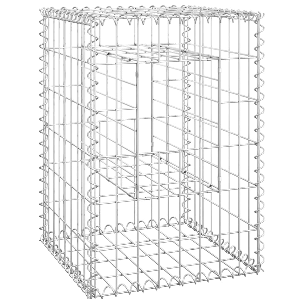 vidaXL Poste para cesta de gaviones de hierro 40x40x60 cm