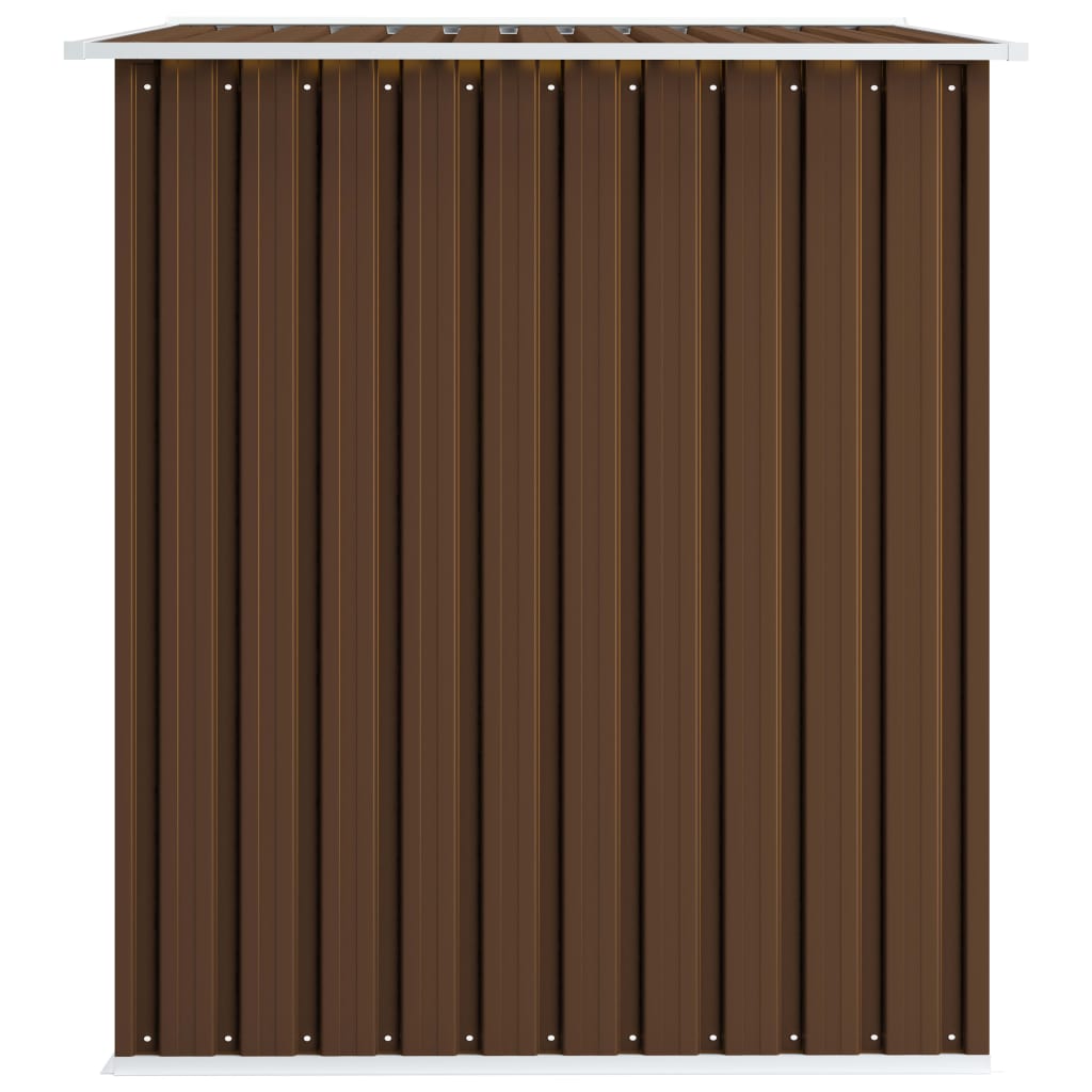 vidaXL Caseta de almacenamiento jardín acero marrón 257x205x178 cm