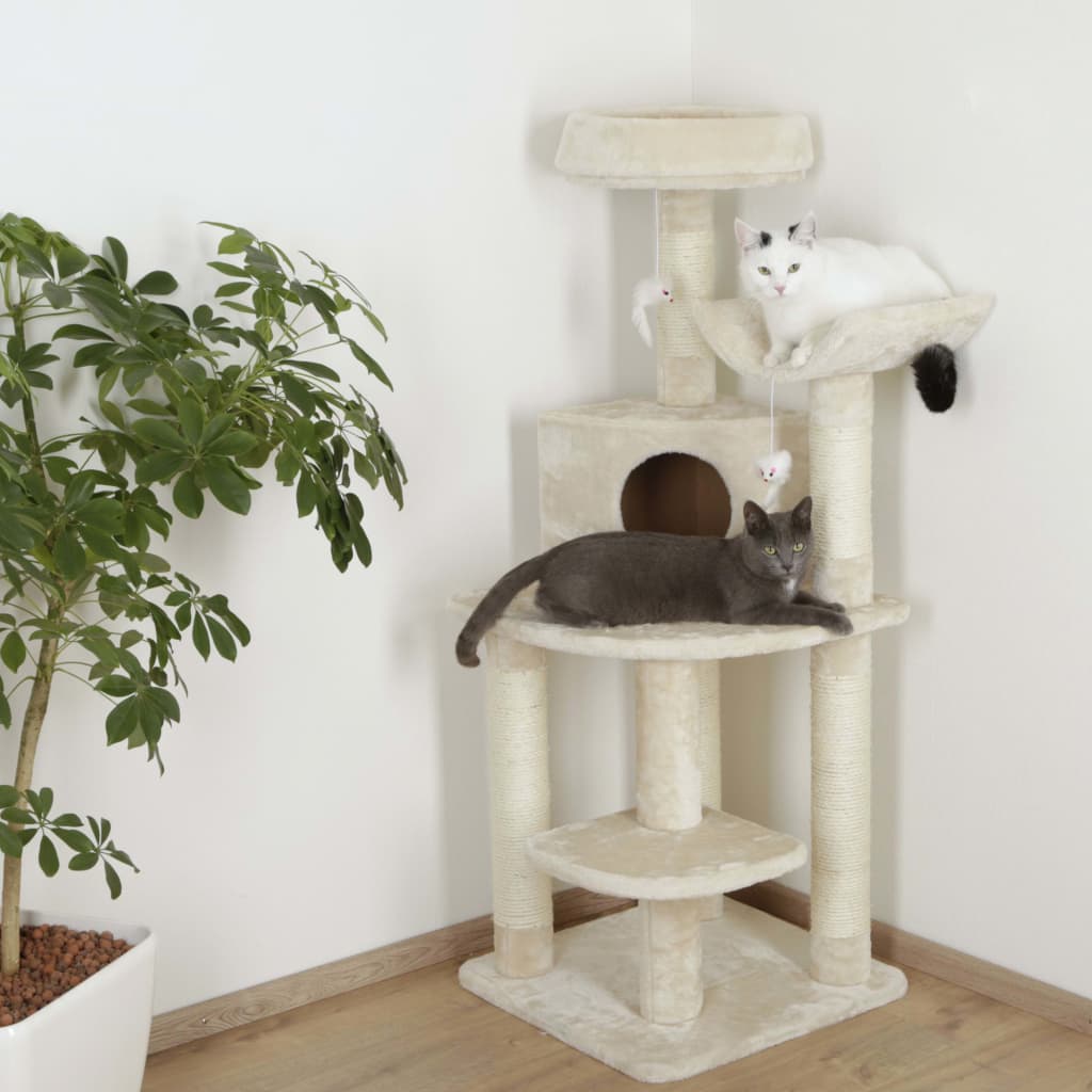 Kerbl Rascador para gatos de esquina Zirkonia color crema 130 cm