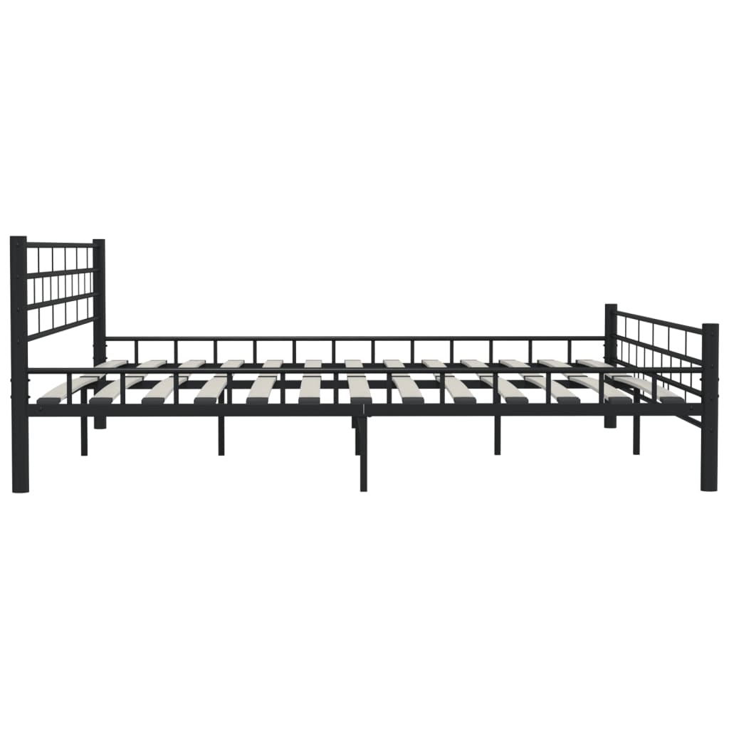 vidaXL Estructura de cama de acero negra 180x200 cm