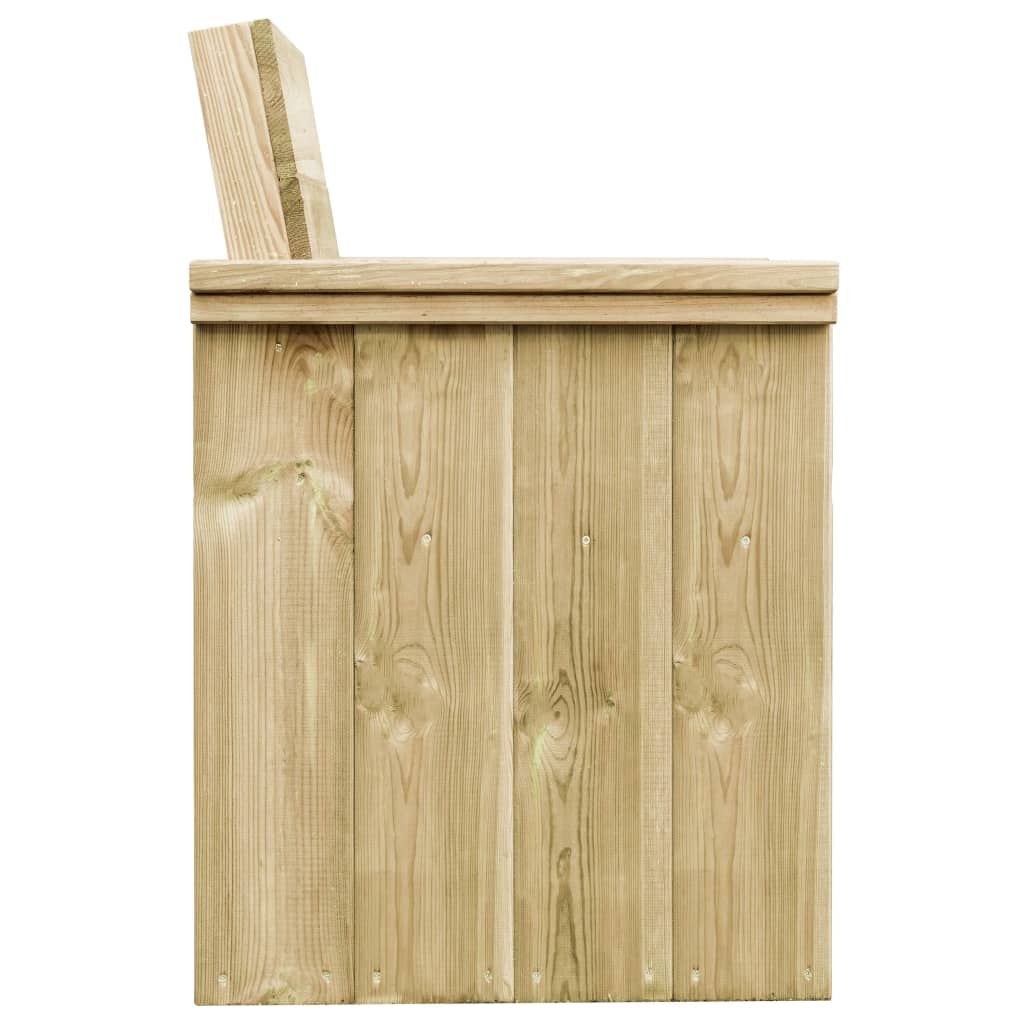 vidaXL Set muebles de comedor de jardín 7 pzas madera pino impregnada