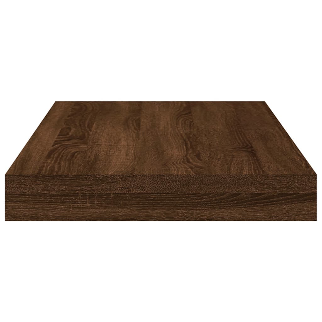 vidaXL Estantes pared 4 uds madera ingeniería marrón roble 40x10x1,5cm