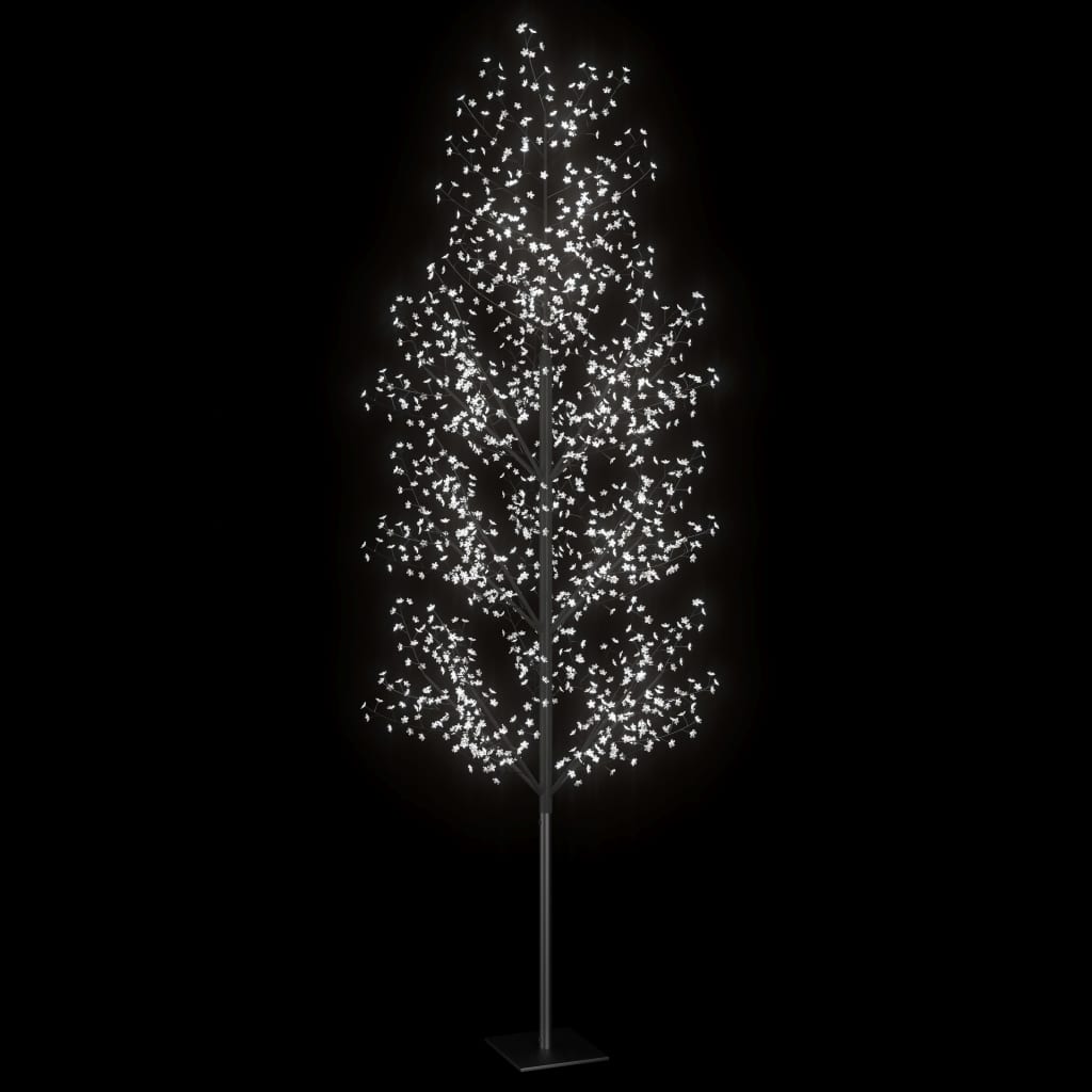 vidaXL Árbol de Navidad 1200 LEDs blanco frío flores de cerezo 400 cm