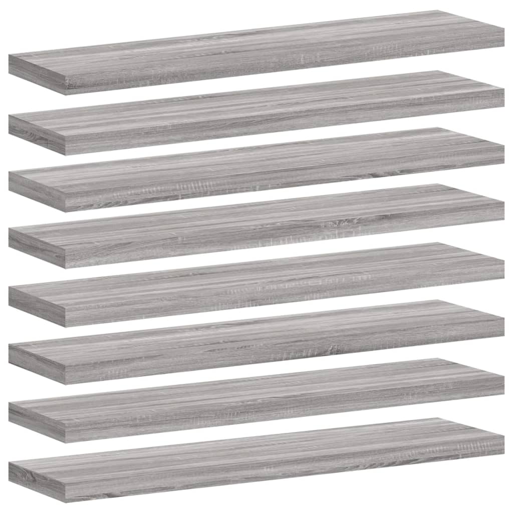 vidaXL Estantes pared 2 uds madera ingeniería gris Sonoma 40x10x1,5 cm
