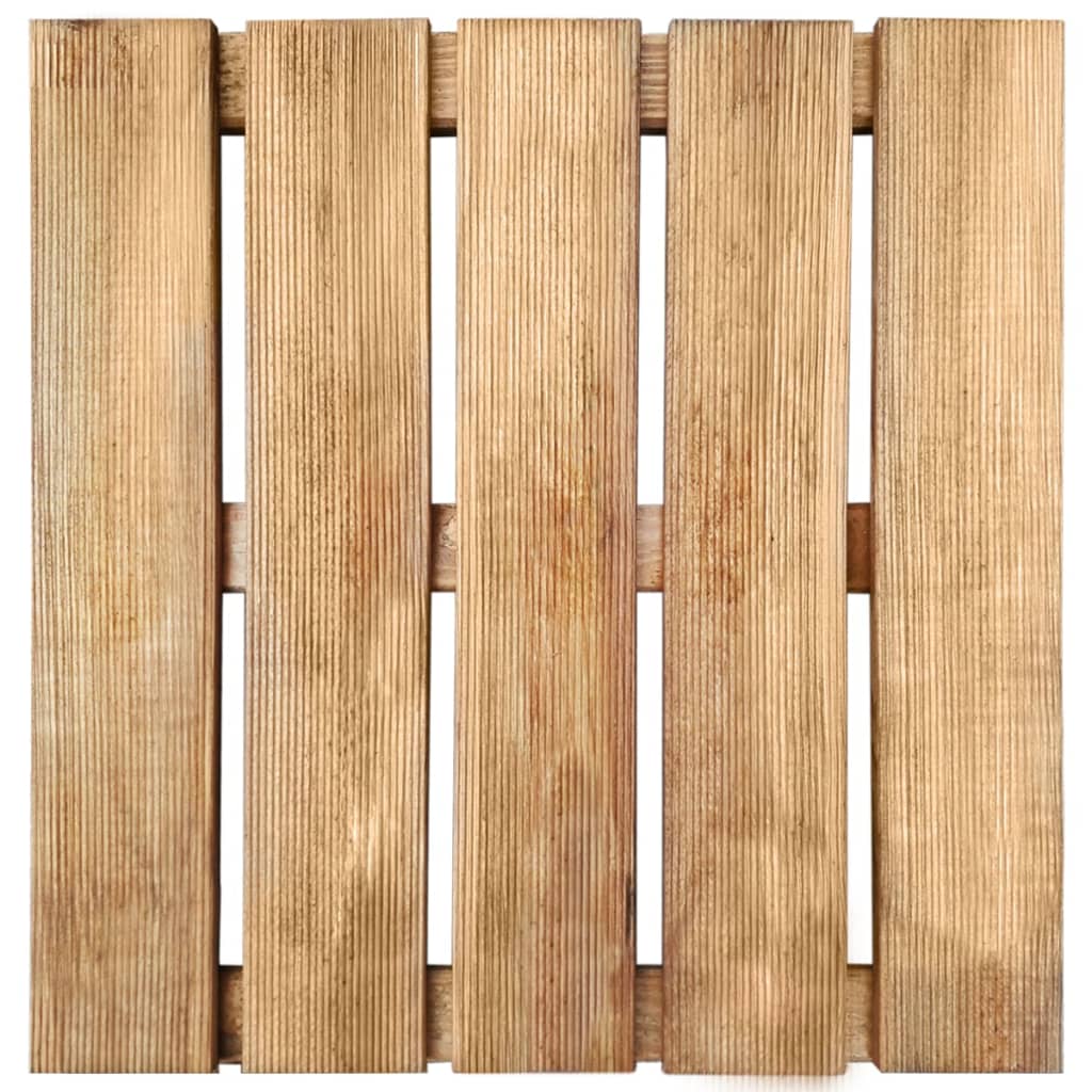 vidaXL Baldosas de porche 18 unidades madera marrón 50x50 cm