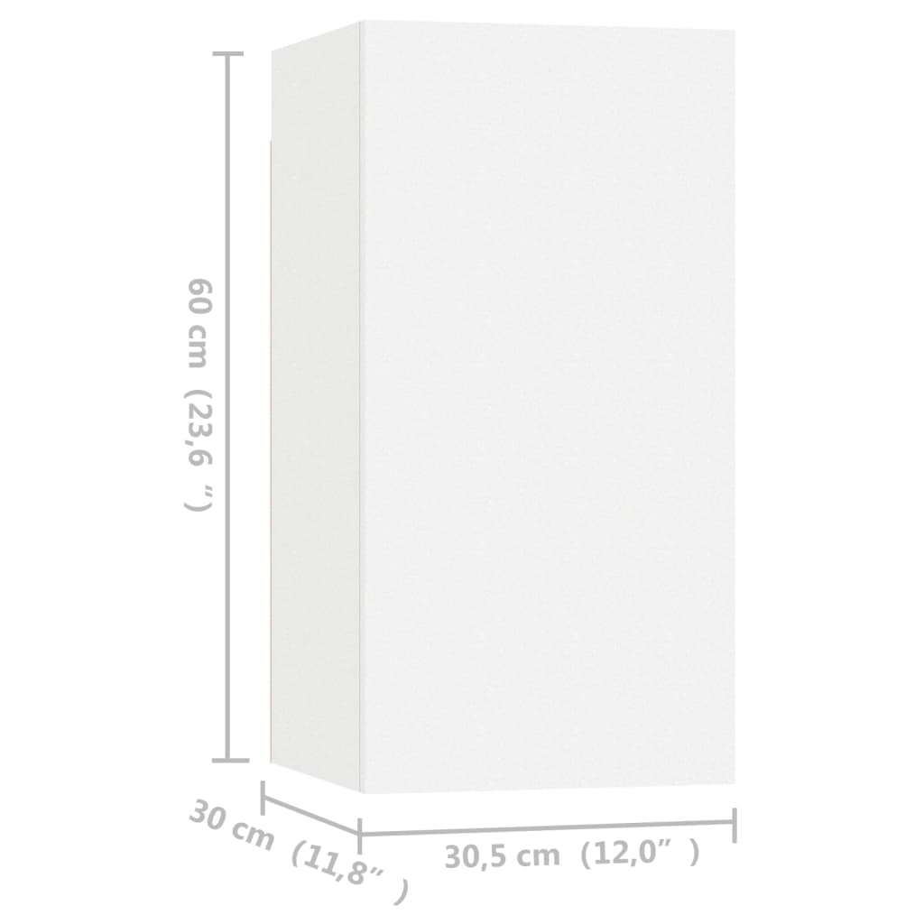 vidaXL Mueble para TV de madera contrachapada blanco 30,5x30x60 cm