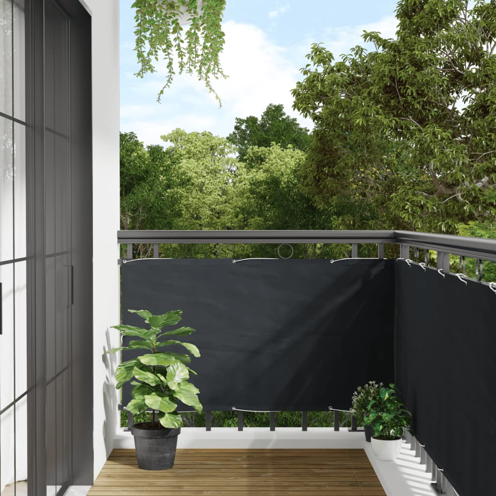 vidaXL Toldo para balcón tela oxford 75x400 cm gris antracita