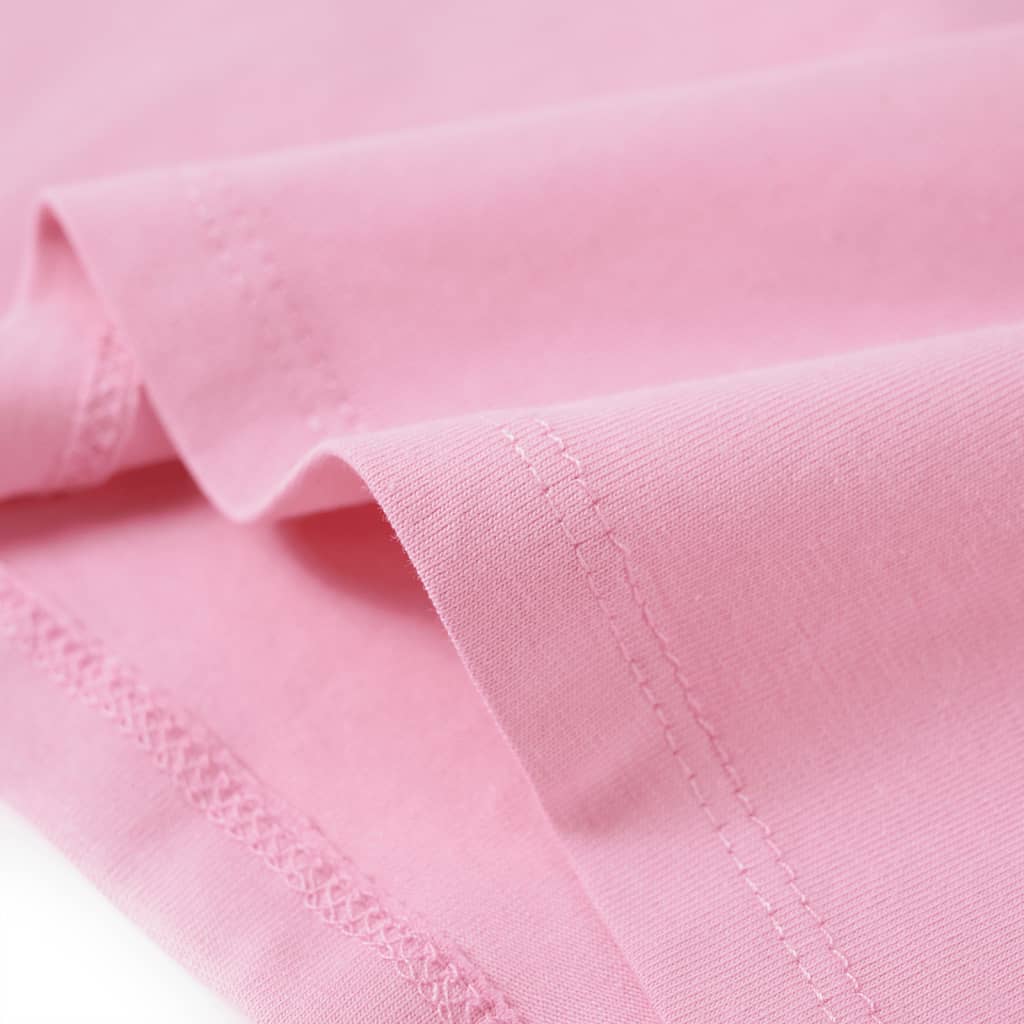 Camiseta infantil de manga corta rosa brillante 92