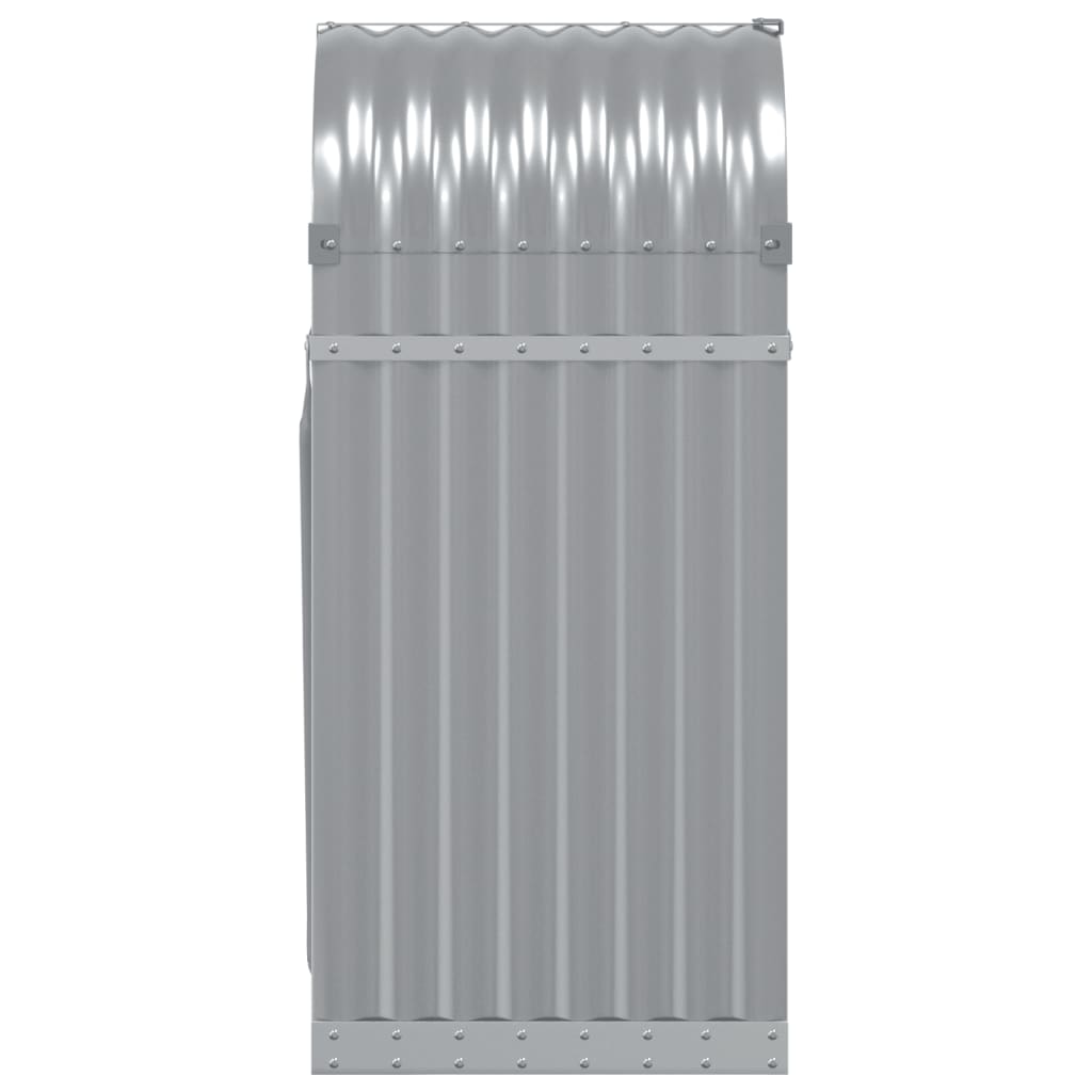 vidaXL Leñero de acero galvanizado gris claro 40x45x100 cm