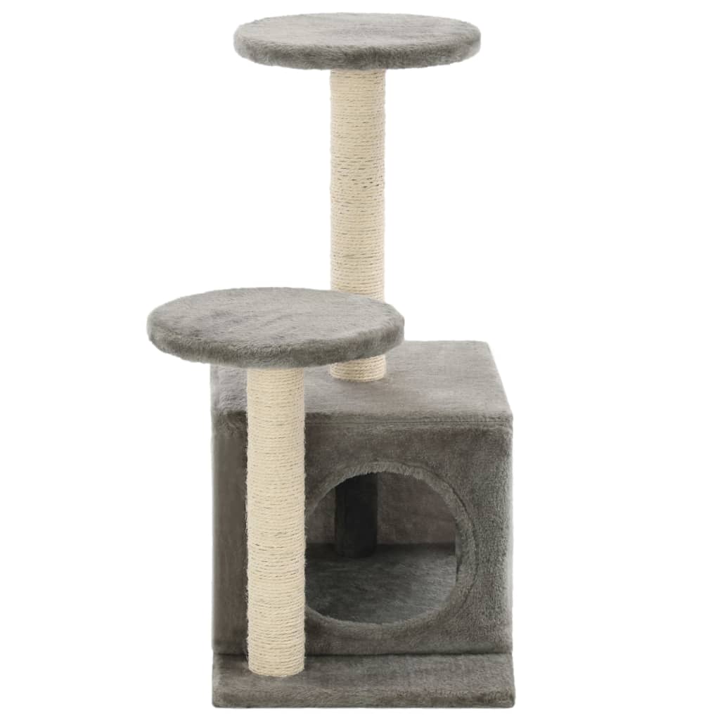 vidaXL Rascador para gatos con poste rascador de sisal 60 cm gris