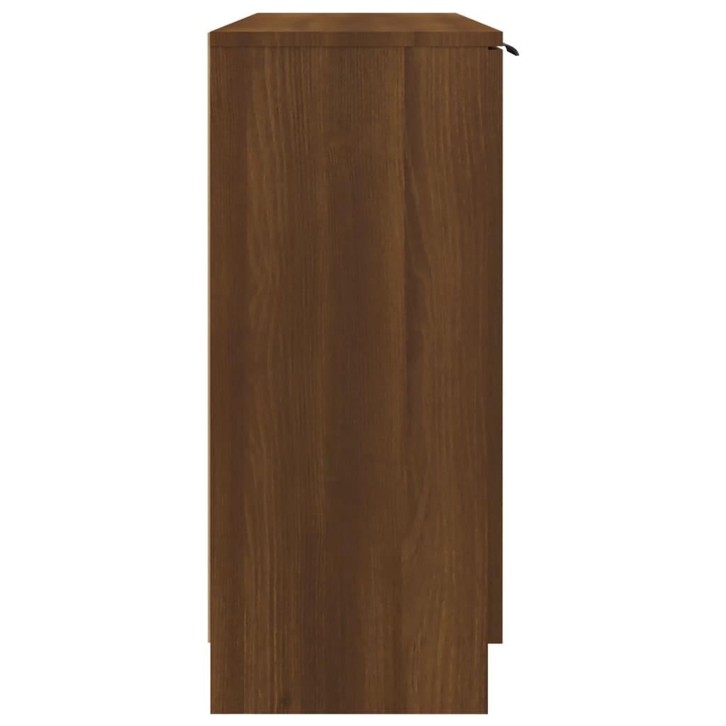 vidaXL Aparador madera contrachapada color roble marrón 90,5x30x70 cm