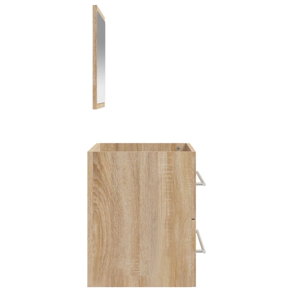 vidaXL Armario de baño con espejo madera de ingeniería roble Sonoma