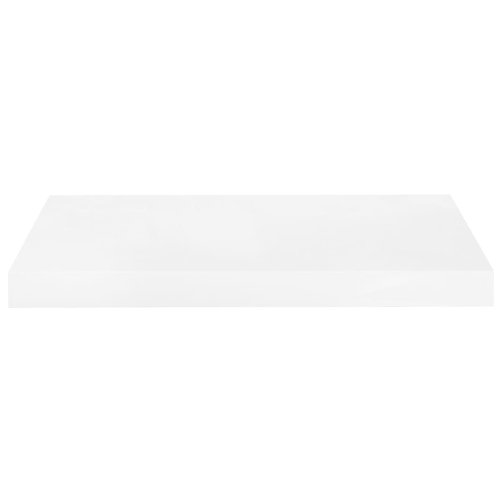 vidaXL Estante flotante de pared 4 uds blanco brillo MDF 50x23x3,8 cm