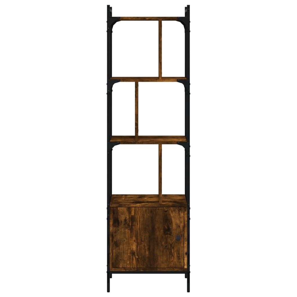 vidaXL Estantería con puerta madera roble ahumado 44,5x30x154,5 cm