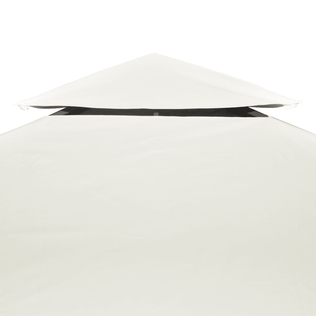 vidaXL Cubierta de repuesto de cenador 310 g/m² blanco crema 3x4 m