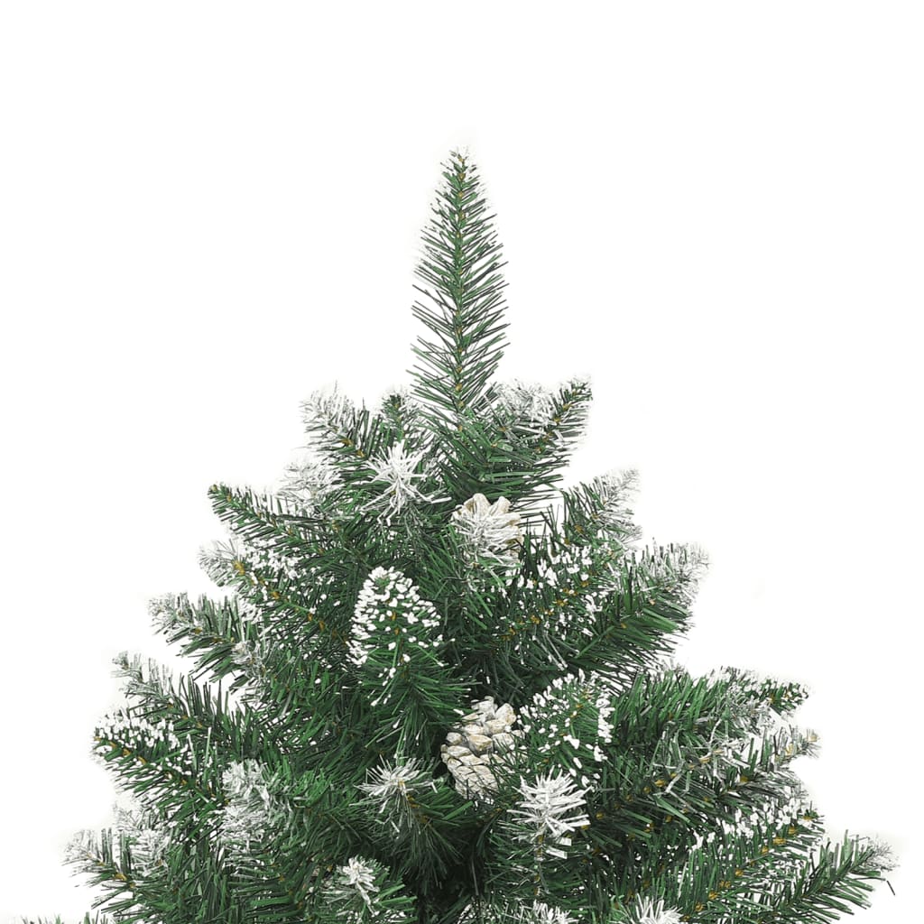 vidaXL Árbol de Navidad artificial con soporte PVC 210 cm