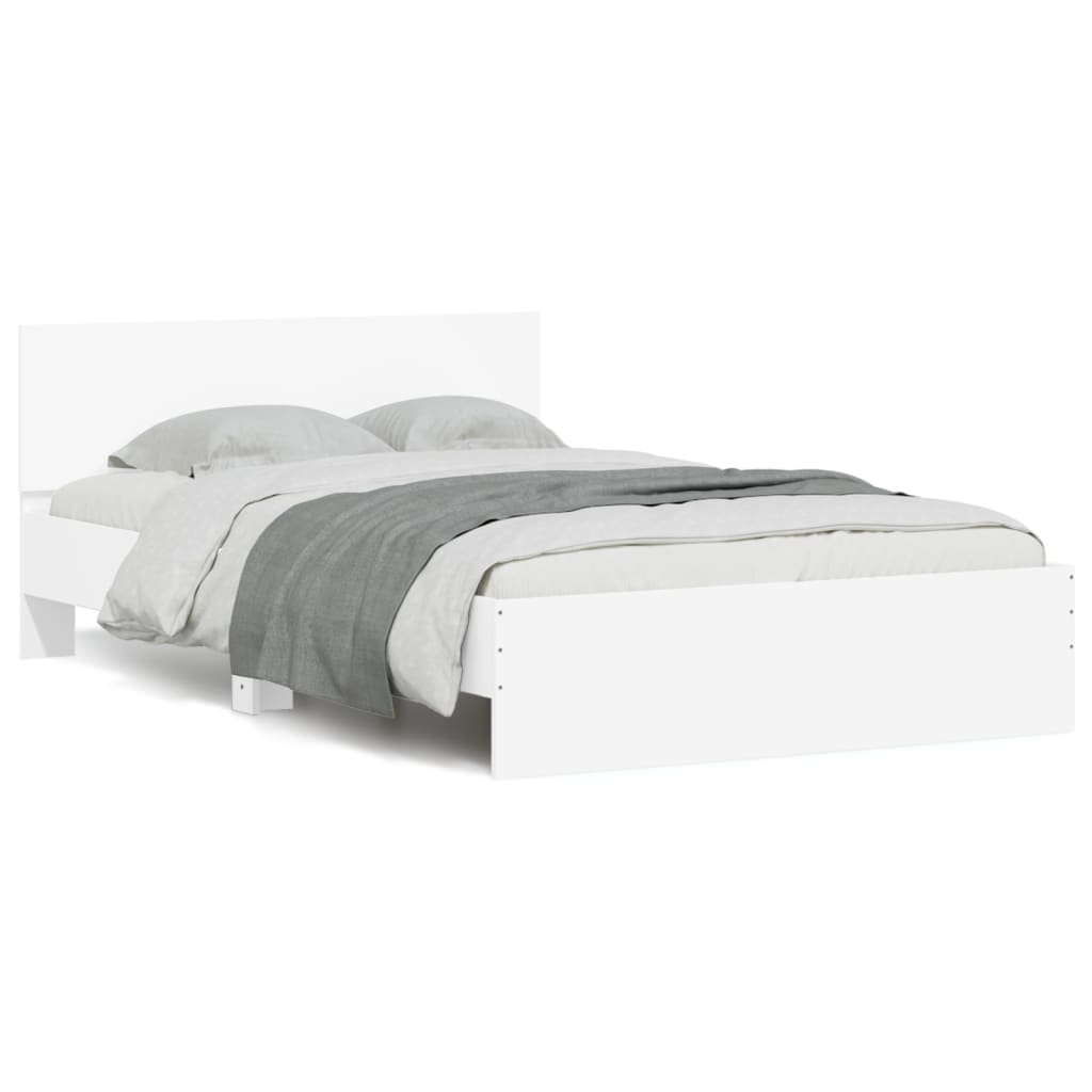 vidaXL Estructura de cama con cabecero blanca 120x190 cm