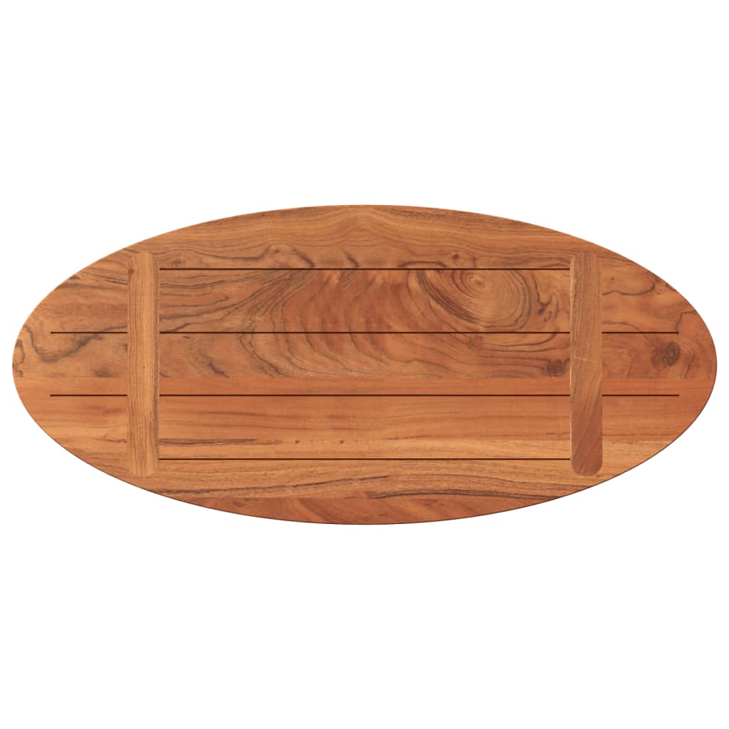 vidaXL Tablero de mesa ovalado madera maciza de acacia 80x40x2,5 cm