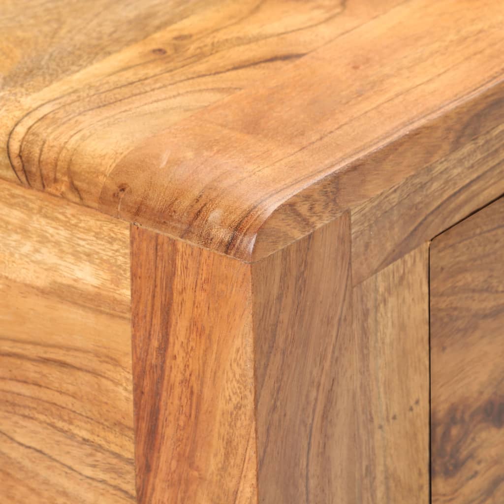 vidaXL Mesa consola madera maciza de acacia acabado miel 110x40x76 cm