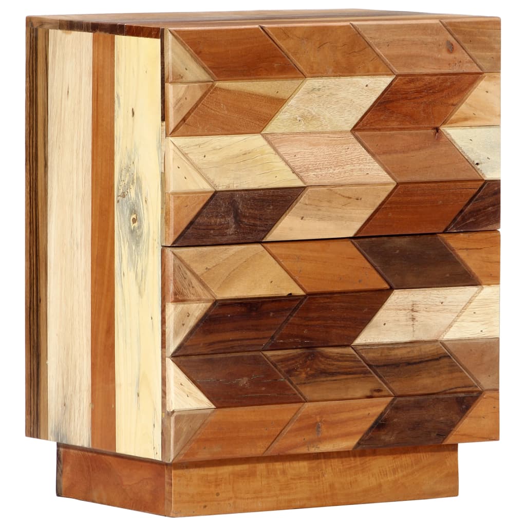 vidaXL Mesita de noche de madera maciza reciclada 40x30x50 cm