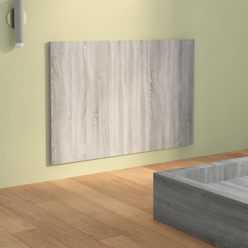 vidaXL Cabecero de cama madera contrachapada gris Sonoma 120x1,5x80 cm