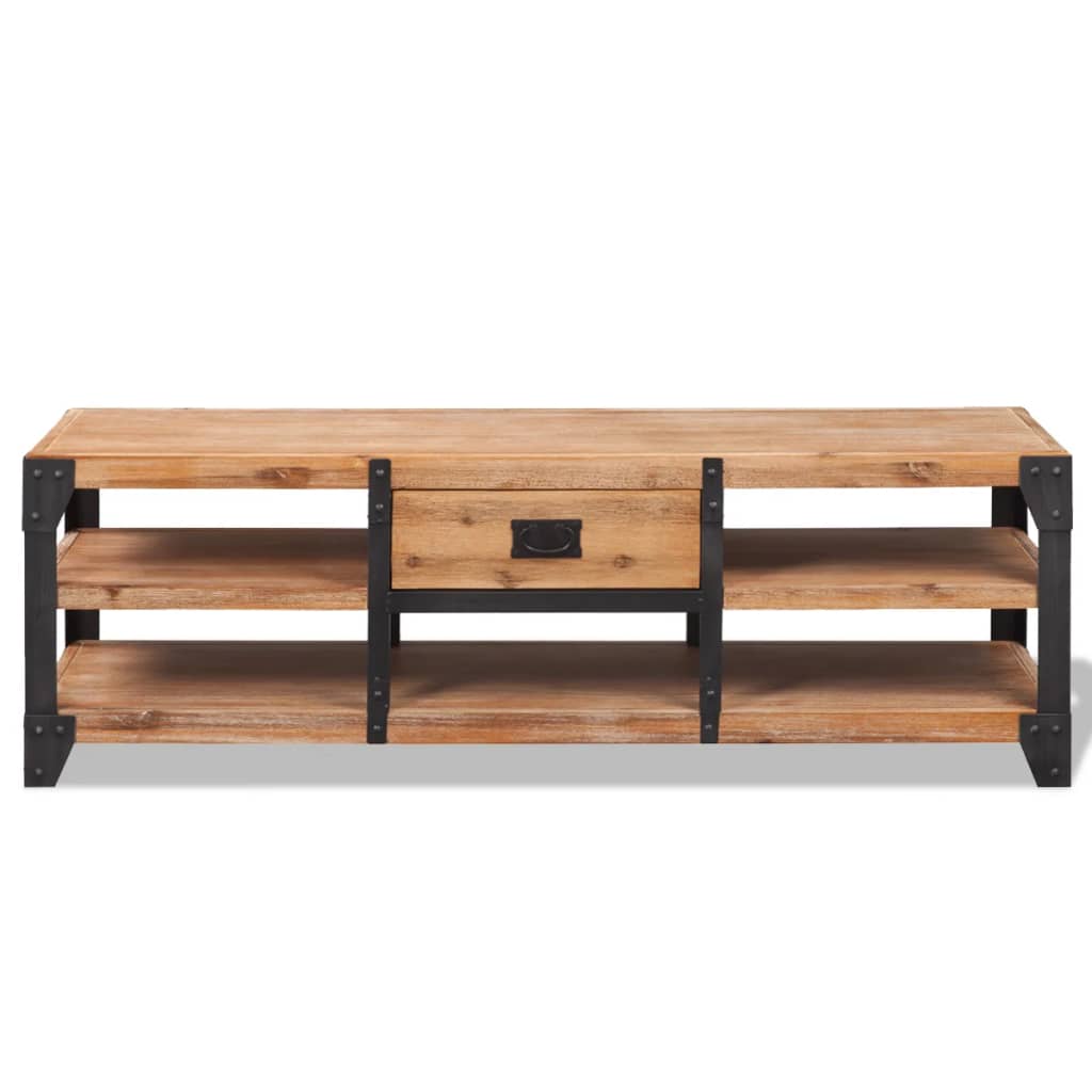 vidaXL Mueble para TV madera de acacia maciza 140x40x45 cm