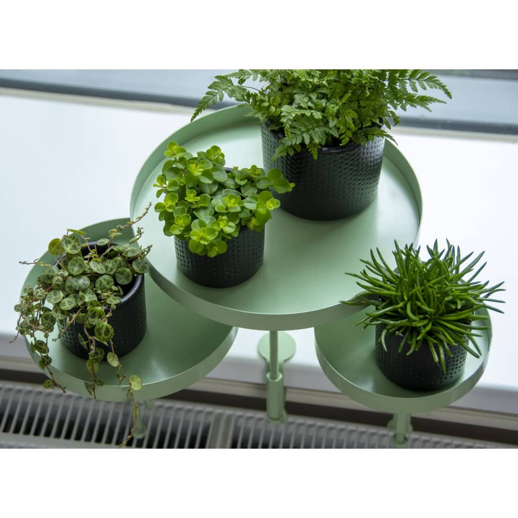 Esschert Design Bandeja para plantas con abrazadera redonda verde L