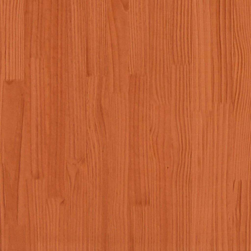 vidaXL Cama para mayores madera maciza de pino marrón cera 150x200 cm